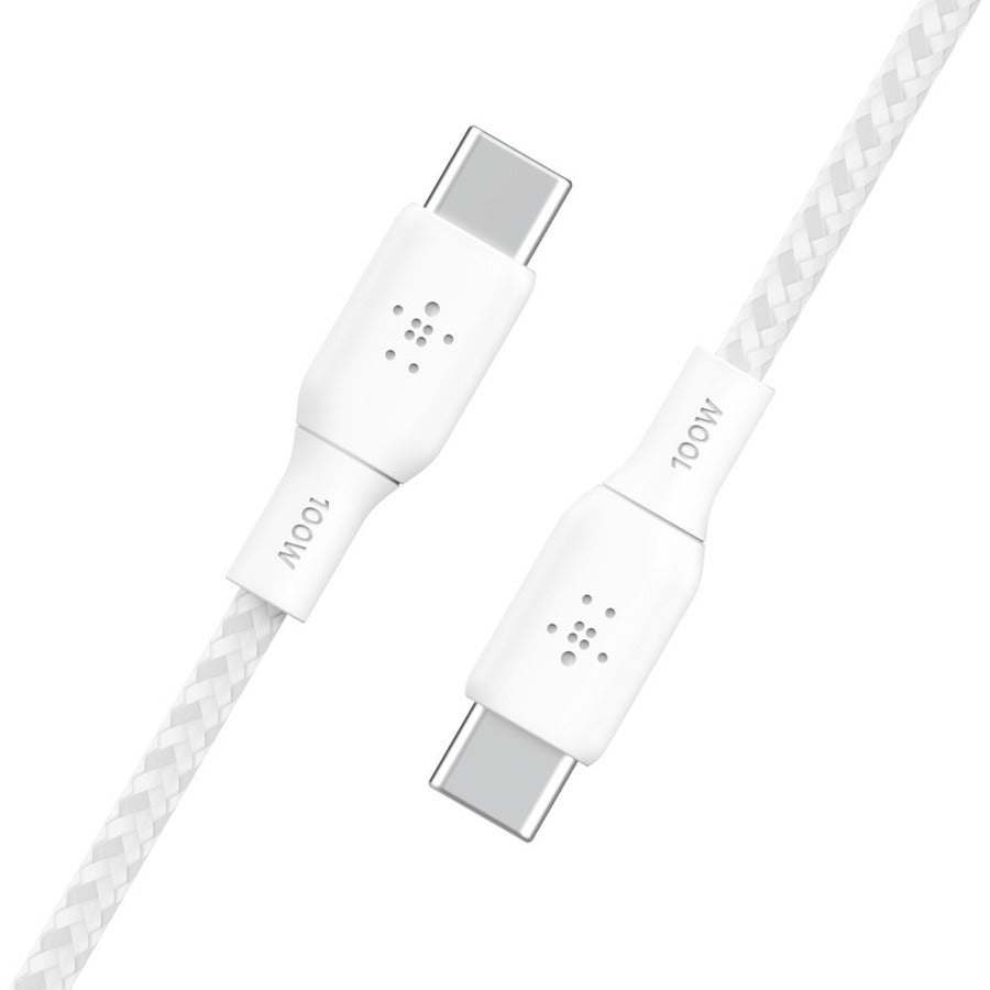 Belkin BoostCharge USB-C to USB-C Cable 100W - (2 meter / 6.6 foot, White) — CAB014bt2MWH