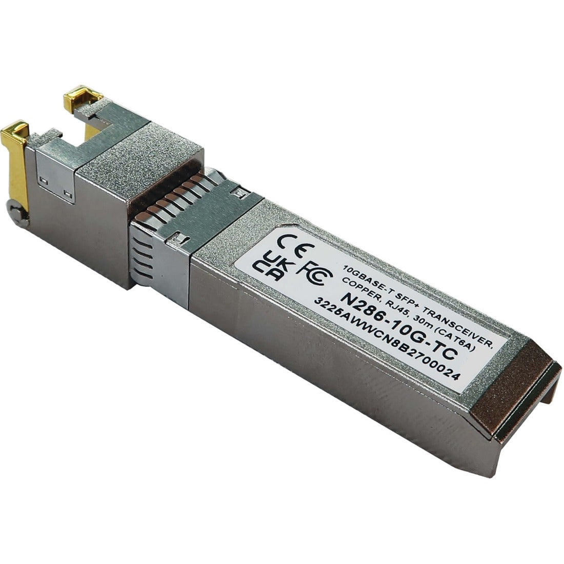 Eaton Tripp Lite Series Cisco-Compatible SFP+ Transceiver - 10Gbps, Copper, RJ45, Cat6a, 98 ft. (30 m) — N286-10G-TC