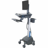 Ergotron StyleView Cart with LCD Pivot, LiFe Powered, US/CA/MX (Dark Grey) — SV42-8302-1