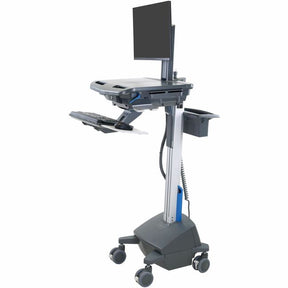 Ergotron StyleView Cart with LCD Pivot, LiFe Powered, US/CA/MX (Dark Grey) — SV42-8302-1