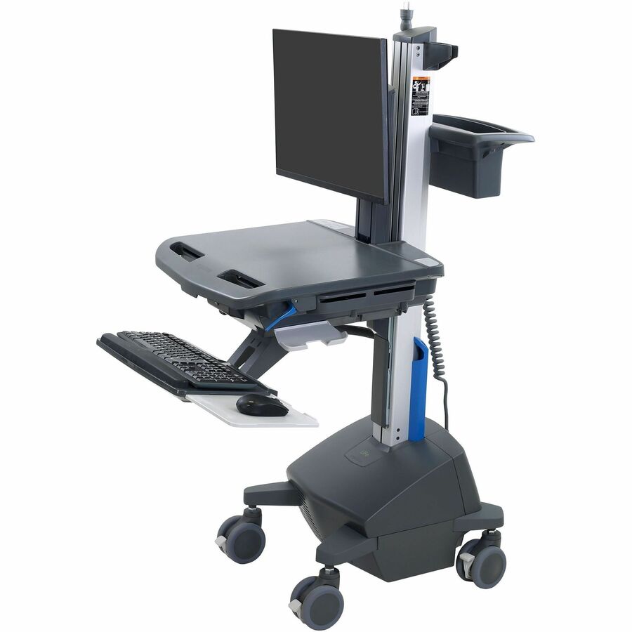 Ergotron StyleView Cart with LCD Pivot, LiFe Powered, US/CA/MX (Dark Grey) — SV42-8302-1
