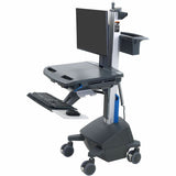 Ergotron StyleView Cart with LCD Pivot, LiFe Powered, US/CA/MX (Dark Grey) — SV42-8302-1
