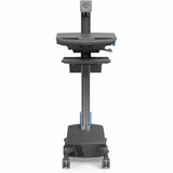 Ergotron StyleView Cart with LCD Pivot, LiFe Powered, US/CA/MX (Dark Grey) — SV42-8302-1