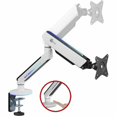 SIIG Mounting Arm for Monitor, Flat Panel Display, Curved Screen Display - White - Landscape/Portrait — CE-MT3J11-S2