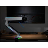 SIIG Mounting Arm for Monitor, Flat Panel Display, Curved Screen Display - White - Landscape/Portrait — CE-MT3J11-S2
