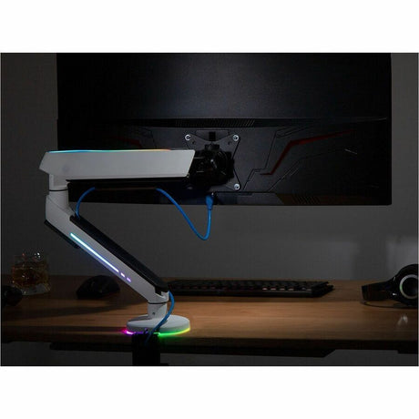 SIIG Mounting Arm for Monitor, Flat Panel Display, Curved Screen Display - White - Landscape/Portrait — CE-MT3J11-S2