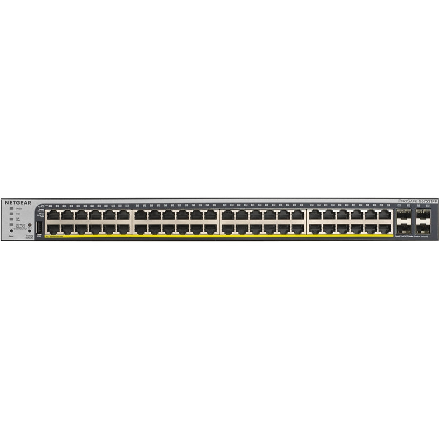 Netgear Gigabit PoE+ Smart Switches with Remote/Cloud Management — GS752TPP-300NAS