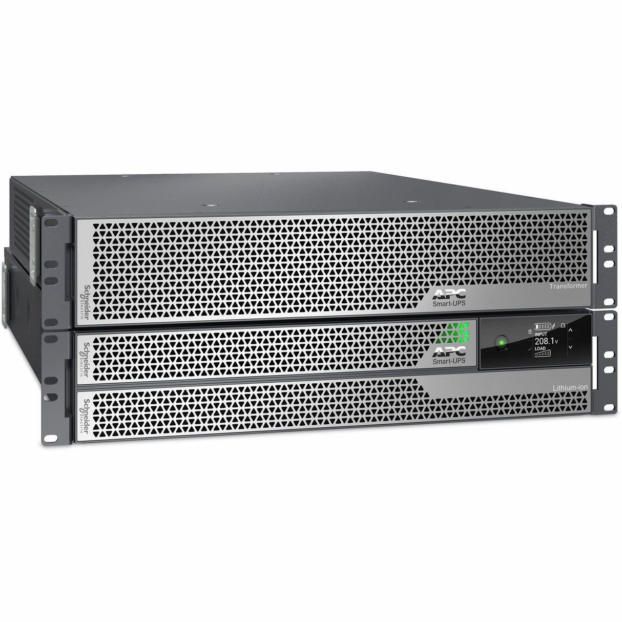 APC Smart-UPS Ultra, 5kVA, Rackmount 4U, 208V, 12x 5-20R+2x L6-20R+1x L6-30R NEMA, Network Card+SmartSlot, W/ rail kit, W/ transformer 208V to 120V — SRTL5KRM2UT-5KRMTF