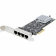 StarTech.com 4-Port 2.5G NBASE-T PCIe Network Card, Computer Network Card Interface, Intel® I225-V, Quad-Port Ethernet, Multi-Gigabit NIC — PR42GI-NETWORK-CARD