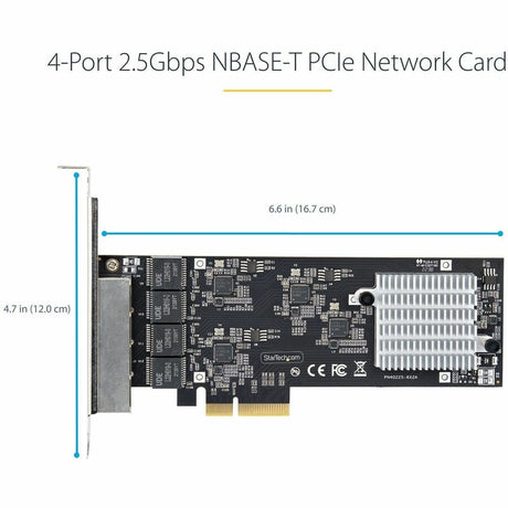 StarTech.com 4-Port 2.5G NBASE-T PCIe Network Card, Computer Network Card Interface, Intel® I225-V, Quad-Port Ethernet, Multi-Gigabit NIC — PR42GI-NETWORK-CARD