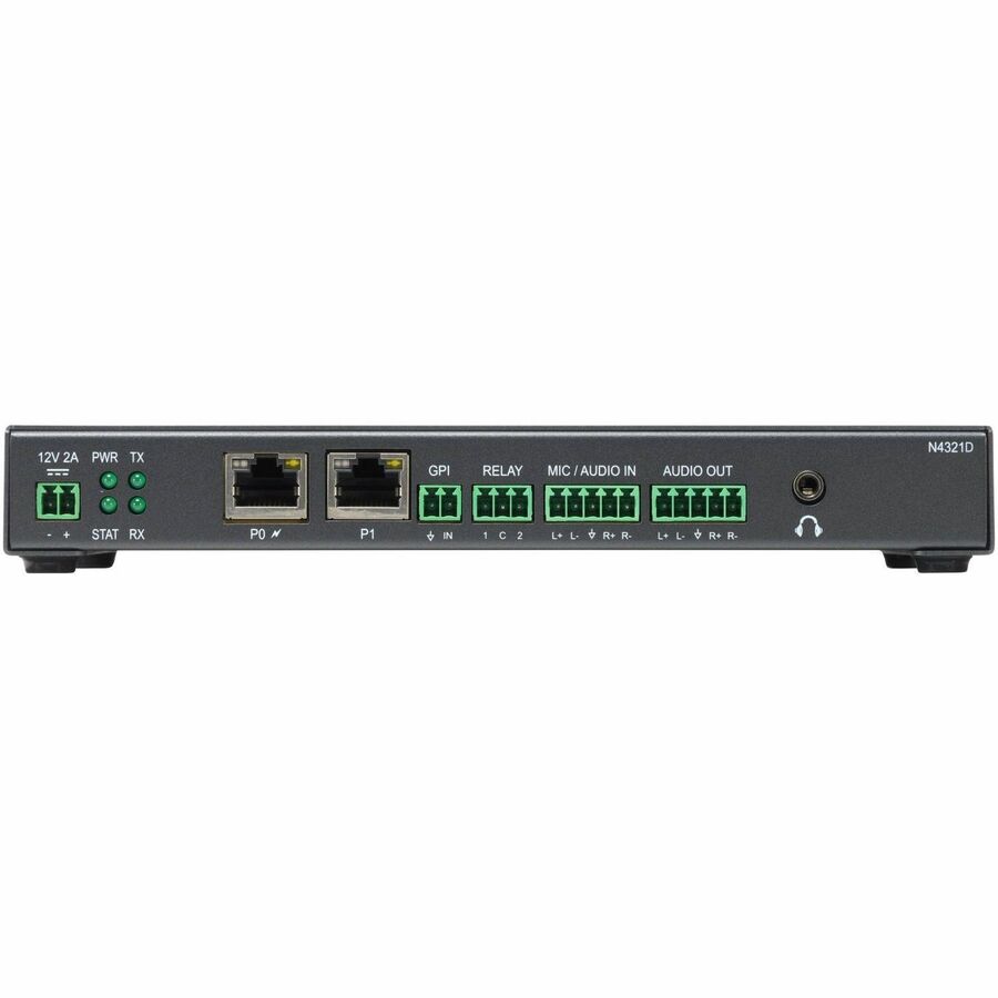 AMX NMX-ATC-N4321D Audio-over-IP Transceiver with Dante and AES67 — AMX-N43T001