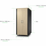 APC by Schneider Electric NetShelter Soundproof, 32U, Server Rack Enclosure, 120V, Maple — AR4032A