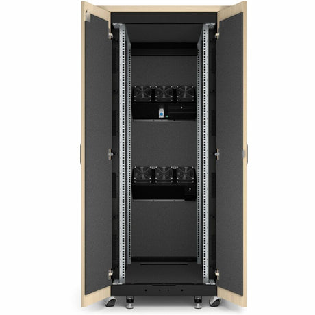 APC by Schneider Electric NetShelter Soundproof, 32U, Server Rack Enclosure, 120V, Maple — AR4032A