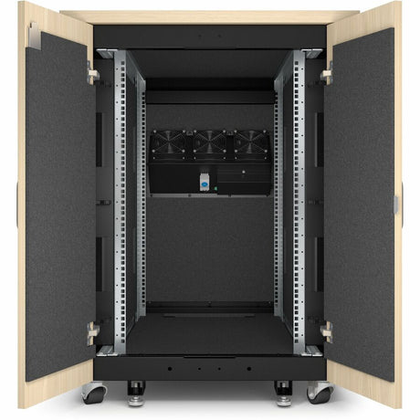 APC by Schneider Electric NetShelter Soundproof, 17U, Server Rack Enclosure, 120V, Maple — AR4017A