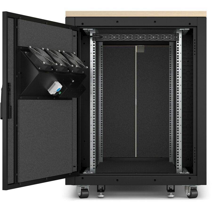 APC by Schneider Electric NetShelter Soundproof, 17U, Server Rack Enclosure, 120V, Maple — AR4017A