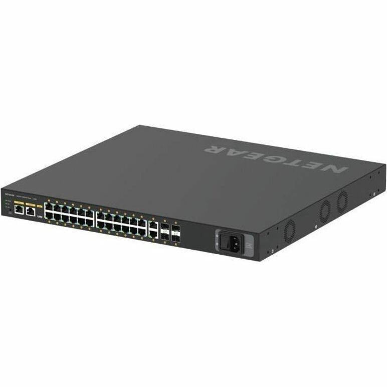 Netgear AV Line M4250-26G4XF-PoE+ 24x1G PoE+ 480W 2x1G and 4xSFP+ Managed Switch — GSM4230PX-TAANAS