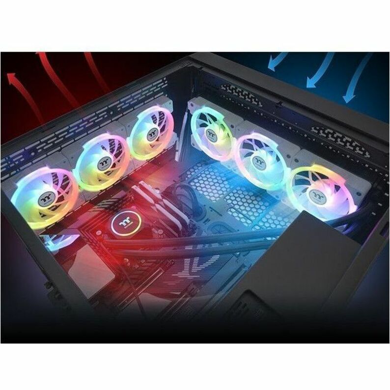 Thermaltake SWAFAN EX12 ARGB Sync PC Cooling Fan TT Premium Edition (3-Fan Pack) - 3 Pack — CL-F169-PL12SW-A