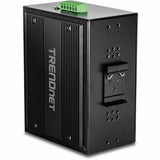 TRENDnet 26-Port Hardened Industrial Unmanaged Gigabit DIN-Rail Switch, TI-PG262, 16 x Gigabit PoE+ Ports, 8 x Gigabit RJ-45 Ports, 2 x SFP Ports, IP30, Lifetime Protection, Black