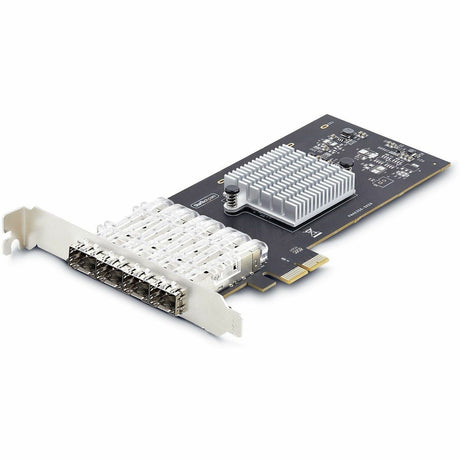 StarTech.com 4-Port GbE SFP Network Card, PCIe 2.0 x2 (x4, x8, x16 Compatible), Intel I350-AM4, Copper/Fiber Optic, Gigabit Ethernet — P041GI-NETWORK-CARD