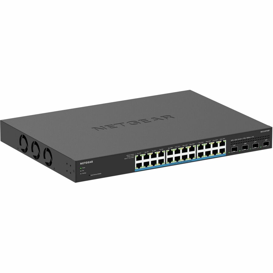 Netgear 24-Port Multi-Gigabit (2.5G) Ethernet Ultra60 PoE++ Smart Switch with 4 SFP+ Ports — MS324TXUP-100NAS