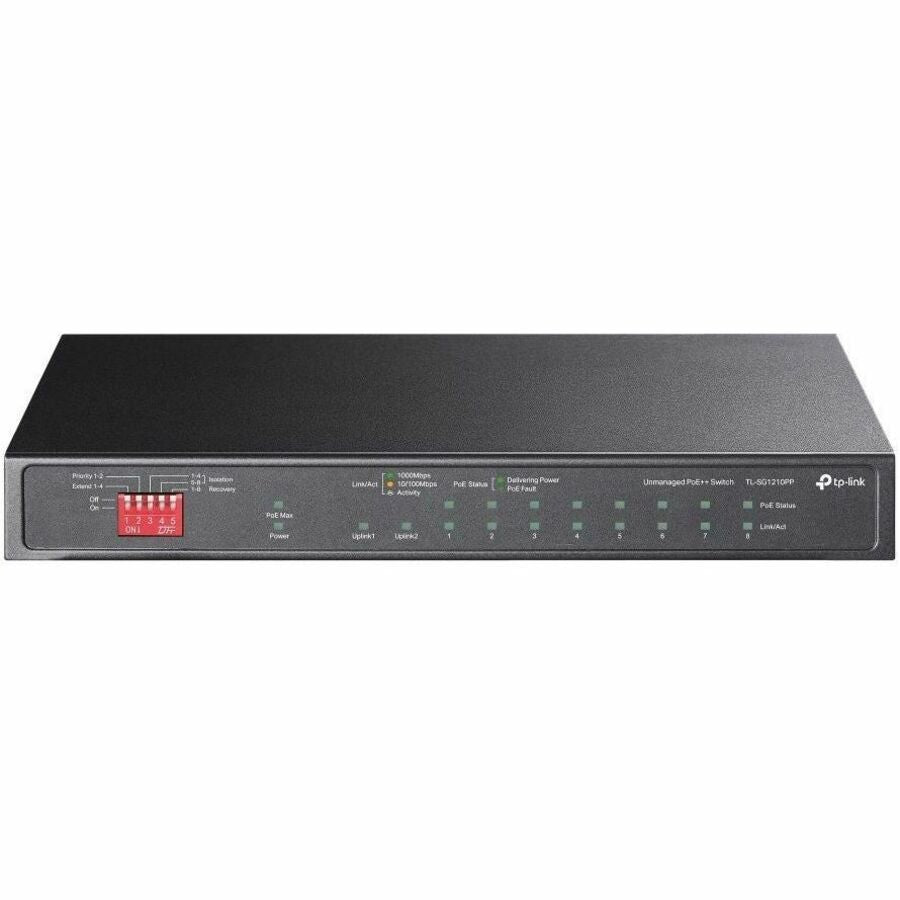 TP-Link 10-Port Gigabit Desktop Switch with 6-Port PoE+ and 2-Port PoE++ — TL-SG1210PP