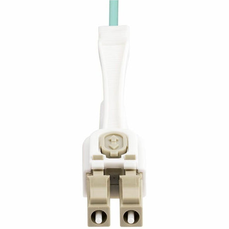 StarTech.com 10m (32.8ft) LC (UPC) OM4 Multimode Fiber Optic Cable, Push Pull Tabs, 50/125, 100G, Low Insertion Loss, Fiber Jumper Cord — 450FBLCLC10PP