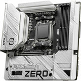 MSI B650M PROJECT ZERO Gaming Desktop Motherboard - AMD B650 Chipset - Socket AM5 - Micro ATX — B650MPZERO