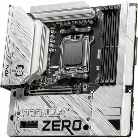 MSI B650M PROJECT ZERO Gaming Desktop Motherboard - AMD B650 Chipset - Socket AM5 - Micro ATX — B650MPZERO