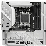 MSI B650M PROJECT ZERO Gaming Desktop Motherboard - AMD B650 Chipset - Socket AM5 - Micro ATX — B650MPZERO