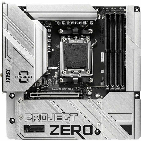MSI B650M PROJECT ZERO Gaming Desktop Motherboard - AMD B650 Chipset - Socket AM5 - Micro ATX — B650MPZERO
