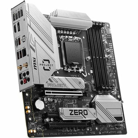 MSI B760M PROJECT ZERO Desktop Motherboard - Intel B760 Chipset - Socket LGA-1700 - Micro ATX — B760MPZERO