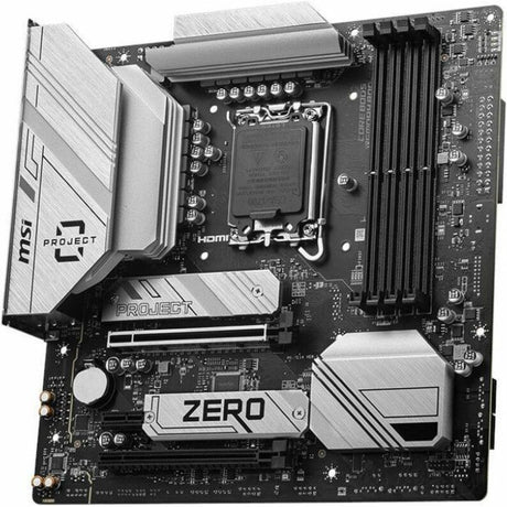 MSI B760M PROJECT ZERO Desktop Motherboard - Intel B760 Chipset - Socket LGA-1700 - Micro ATX — B760MPZERO
