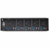 StarTech.com 4-Port Dual-Monitor DisplayPort KVM Switch, 4K 60 Hz, 2x USB 5Gbps Ports, Hotkey/Push-Button Switching, TAA Compliant — P4DD46A2-KVM-SWITCH