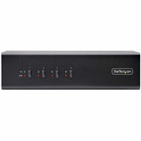 StarTech.com 4-Port Dual-Monitor DisplayPort KVM Switch, 4K 60 Hz, 2x USB 5Gbps Ports, Hotkey/Push-Button Switching, TAA Compliant — P4DD46A2-KVM-SWITCH