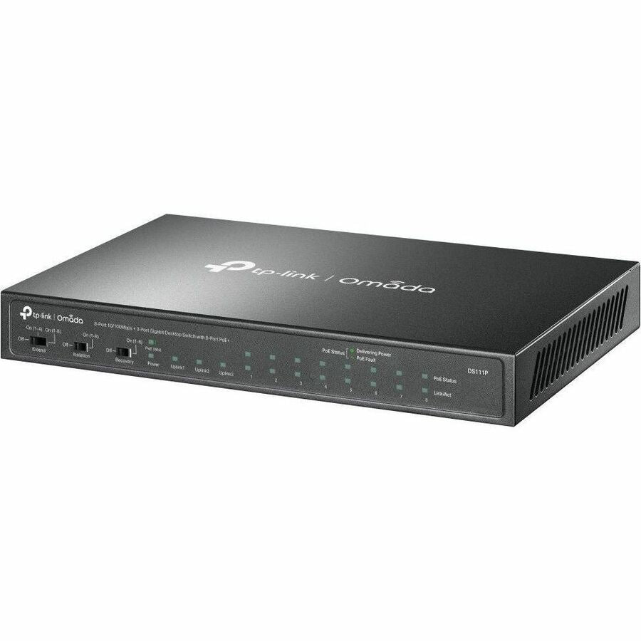 TP-Link Omada 8-Port 10/100Mbps + 3-Port Gigabit Desktop Switch with 8-Port PoE+ — DS111P