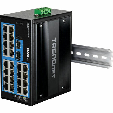 TRENDnet 26-Port Hardened Industrial Gigabit DIN-Rail Switch — TI-G262