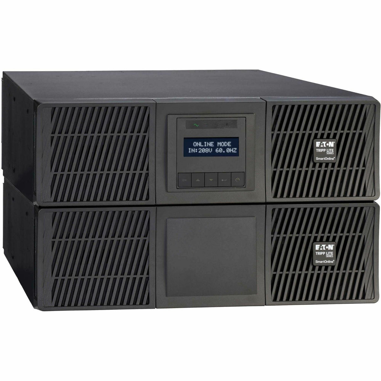 Eaton Tripp Lite Series SmartOnline 6000VA 5400W 120/208V Online Double-Conversion UPS with Stepdown Transformer - 18 5-20R, 2 L6-20R and 1 L6-30R Outlets, L6-30P Input, Network Card Included, Extended Run, 6U Battery Backup — SU6000RTF