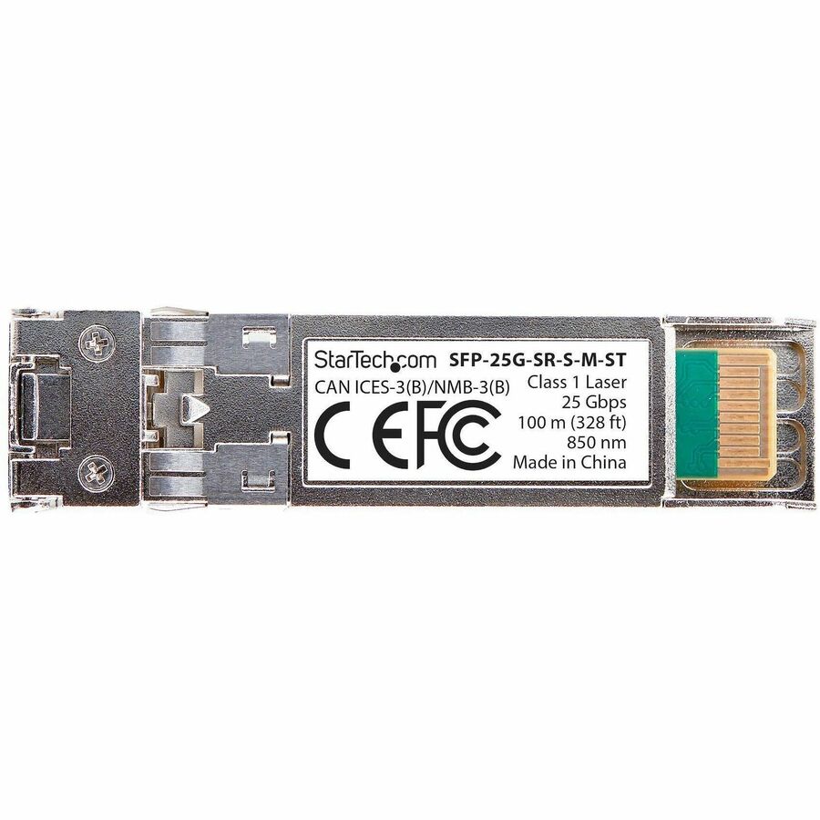 StarTech.com MSA-Compliant SFP-25G-SR-S SFP28 Module, 25 GB Multimode Fiber (MMF), 25GBASE-SR LC Transceiver, 850nm, 100m (328ft), DDM/DOM — SFP-25G-SR-S-M-ST