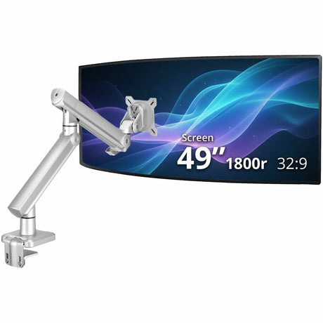 SIIG MTPRO Heavy Duty Desk Mount Single Monitor Arm - Up to 49"- Max load up to 44 lbs - VESA 75 & 100mm — CE-MT3V11-S1