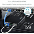 StarTech.com VDSL2 Ethernet Extender Kit over Single Pair Wire, Up to 0.6mi (1km) LAN Repeater over RJ11/Cat5e/Cat6, Replaces 110VDSLEXT — VDSL-LAN-EXTENDER-1G
