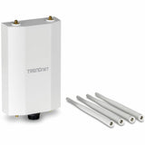 TRENDnet 5 dBi Wi-Fi 6 AX1800 Outdoor PoE+ Omni Directional Access Point, TEW-941APBO, Point-to-Point and Point-to-Multi-Point Bridge, IP67 Weather Rated Housing, PoE+ Powered, White