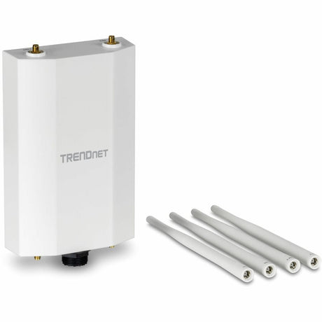 TRENDnet 5 dBi Wi-Fi 6 AX1800 Outdoor PoE+ Omni Directional Access Point, TEW-941APBO, Point-to-Point and Point-to-Multi-Point Bridge, IP67 Weather Rated Housing, PoE+ Powered, White