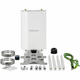 TRENDnet 5 dBi Wi-Fi 6 AX1800 Outdoor PoE+ Omni Directional Access Point, TEW-941APBO, Point-to-Point and Point-to-Multi-Point Bridge, IP67 Weather Rated Housing, PoE+ Powered, White