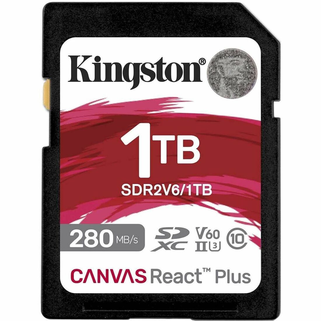 Kingston Canvas React Plus 1 TB Class 10/UHS-II (U3) V60 SDXC — SDR2V6/1TB