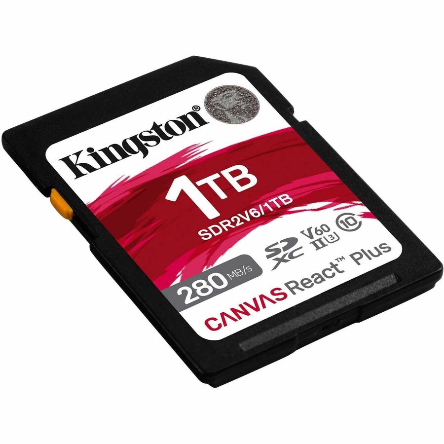 Kingston Canvas React Plus 1 TB Class 10/UHS-II (U3) V60 SDXC — SDR2V6/1TB
