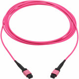 Eaton Tripp Lite Series 100G Multimode 50/125 OM4 Fiber Optic Cable (12F MTP/MPO-PC F/F), OFNP, Magenta, 3 m (9.8 ft.), TAA — N845B-03M-12MTA