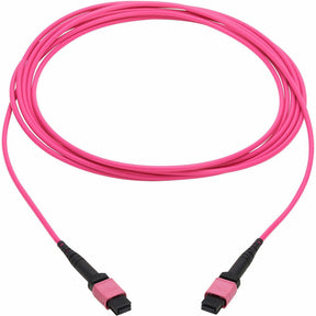 Eaton Tripp Lite Series 100G Multimode 50/125 OM4 Fiber Optic Cable (12F MTP/MPO-PC F/F), OFNP, Magenta, 3 m (9.8 ft.), TAA — N845B-03M-12MTA