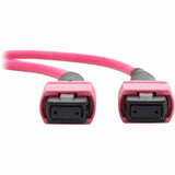 Eaton Tripp Lite Series 100G Multimode 50/125 OM4 Fiber Optic Cable (12F MTP/MPO-PC F/F), OFNP, Magenta, 3 m (9.8 ft.), TAA — N845B-03M-12MTA