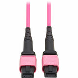 Eaton Tripp Lite Series 100G Multimode 50/125 OM4 Fiber Optic Cable (12F MTP/MPO-PC F/F), OFNP, Magenta, 3 m (9.8 ft.), TAA — N845B-03M-12MTA