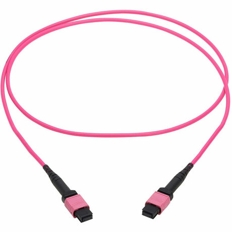 Eaton Tripp Lite Series 100G Multimode 50/125 OM4 Fiber Optic Cable (12F MTP/MPO-PC F/F), OFNP, Magenta, 1 m (3.3 ft.), TAA — N845B-01M-12MTA